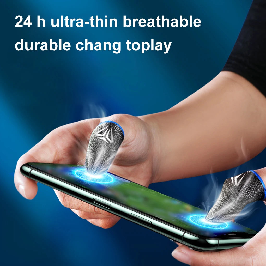 10PCS Mobile Phone Gaming Fingertip Sleeves Sweat-Proof Finger Cover Game Non-slip Touch Screen Thumb Fingertip Sleeves