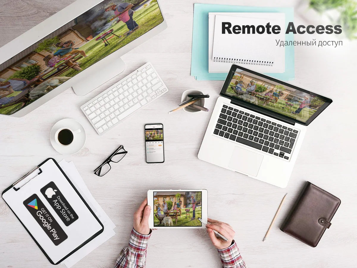 Techage 4MP PTZ WIFI IP Camera Two-Way Audio Outdoor Wireless CCTV Security Camera Smart AI Human Detection Color Night Vision