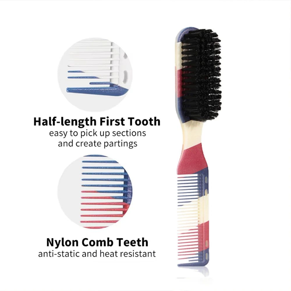 3 Pieces Portable Barber Fade Brush Set Barber Blade Cleaning Brush Clipper Brush Hair Styling Brush for Men Salon Hair Cutting