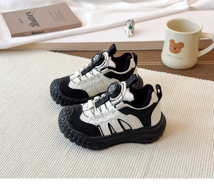 Children's Casual Cotton Shoes 2025 Autumn Winter New Boys Girls Retro Sports Shoes Kids Non-Slip Warm Plush Fashion Sneakers