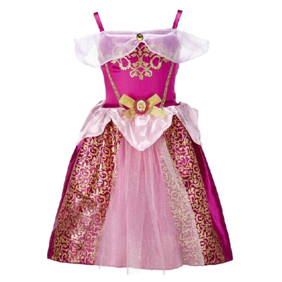 Summer Princess Costume Party Fancy Flower Vestido New 2025 Christmas Birthday Carnival Dress Up Rapunzal Belle Disguise Frock