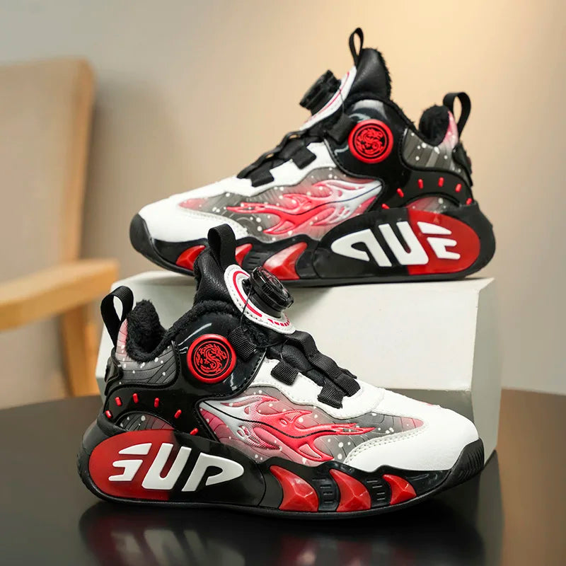 New Kids Sneakers Winter Warm Cotton Shoes for Children Casual Sports Shoes Boys Girls Anti-slippery Waterproof Tennis Trainers