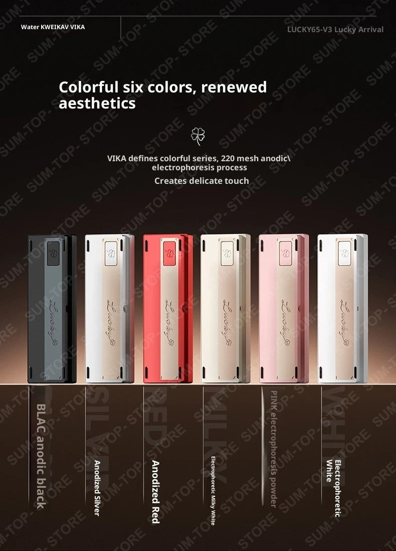 Weikav Lucky65 V3 Lucky65 V2 NUT65 Wireless Aluminum Mechanical Keyboard Kit 60% Bluetooth 2.4G Wired RGB Hotswap Gamer Keyboard