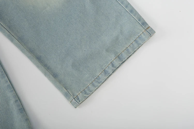 Autumn Kids Child Straight Jeans with Bows on The Side for Teens Girls Fashion Loose Fit Denim Pants Child Casual Jeans Trousers