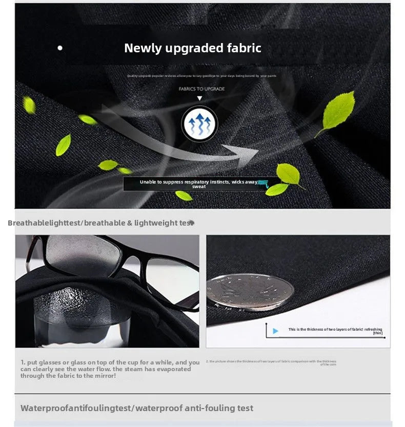 Elastic Waist Dress Pants Men, Professional Office Trousers Wrinkle Resistant, Spring Autumn Slim Fit Thin Business Chino Pants