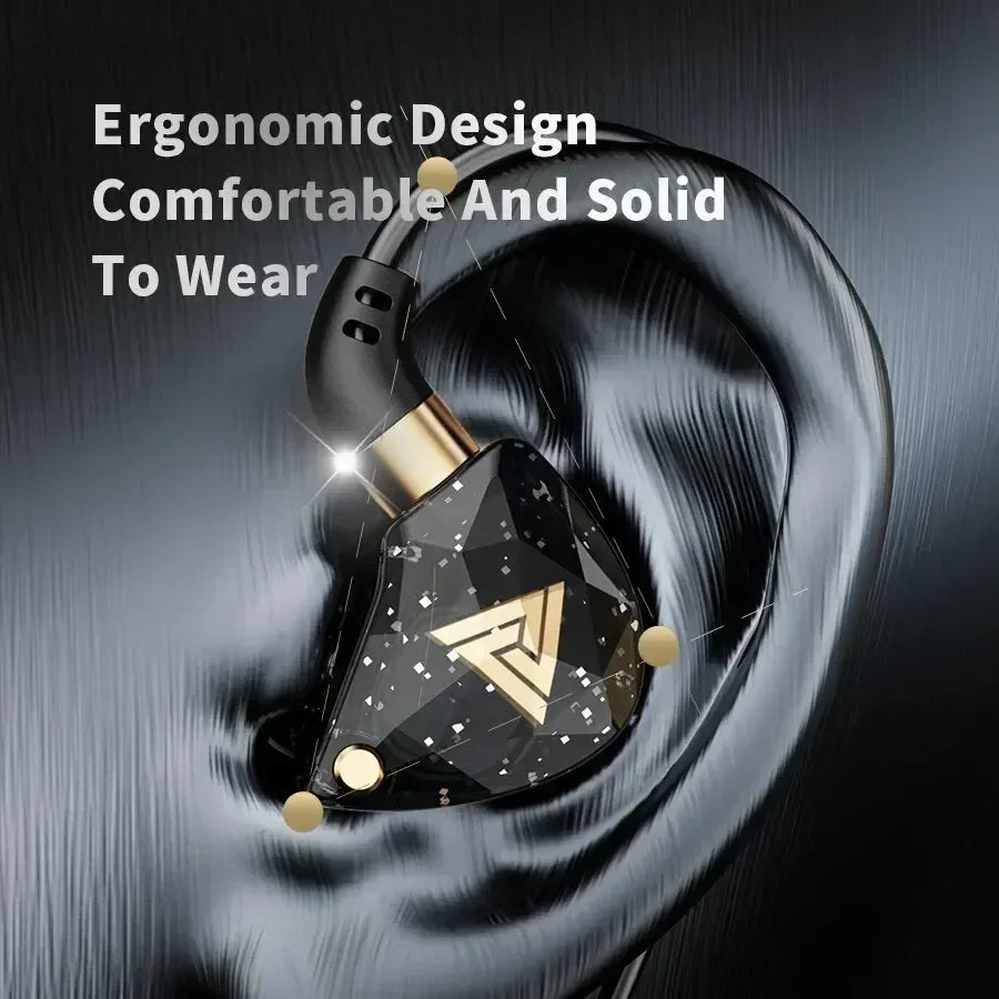 QKZ SK8 Dynamic Earphones HIFI Bass Earbuds In Ear Monitor Sport Noise Cancelling Gaming Headset 3.5mm Wired Headphone with Mic