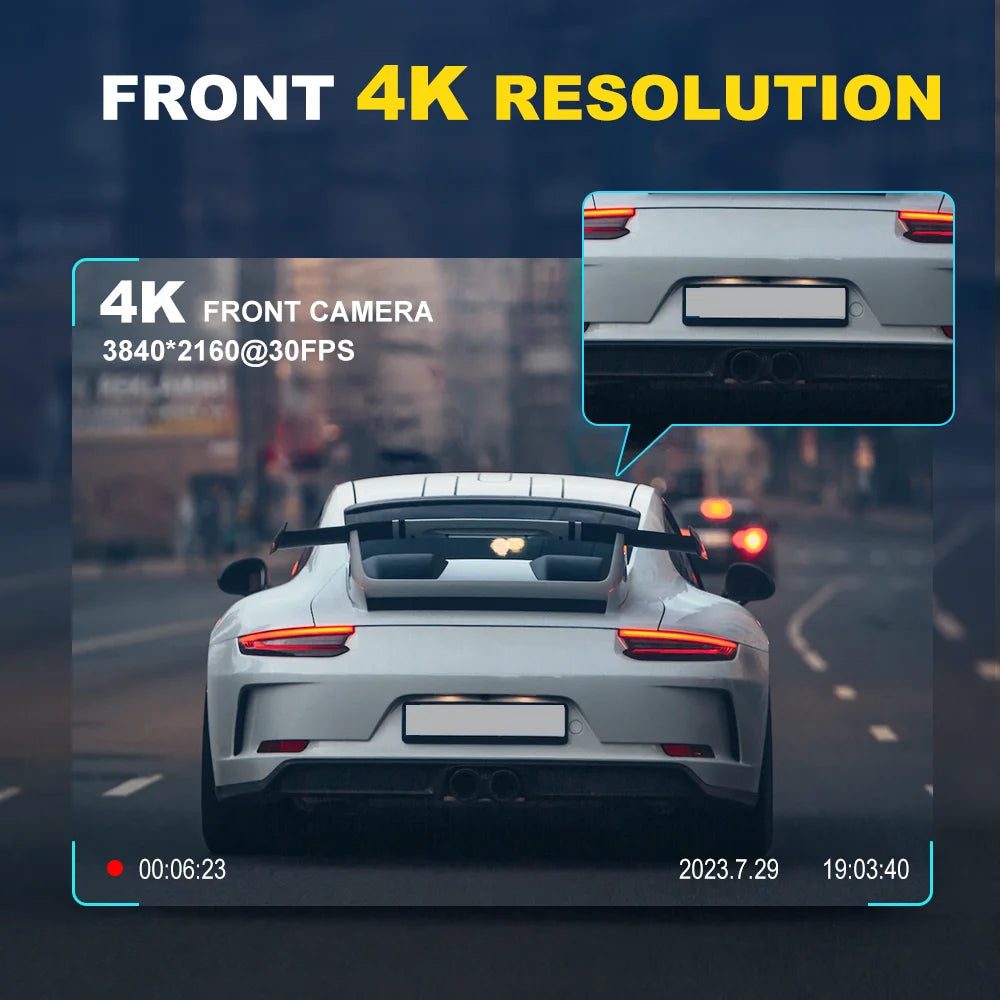 dashcam for car Black box Driving Video Recorders 4K WiFi Mini Front Camera Dash Cam 24H Parking Monitor Car Recording camera