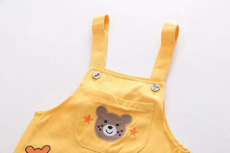 New Spring Autumn Baby Boys Clothes Suit Children Girls T-Shirt Overalls 2Pcs/Set Toddler Casual Cotton Costume Kids Tracksuits