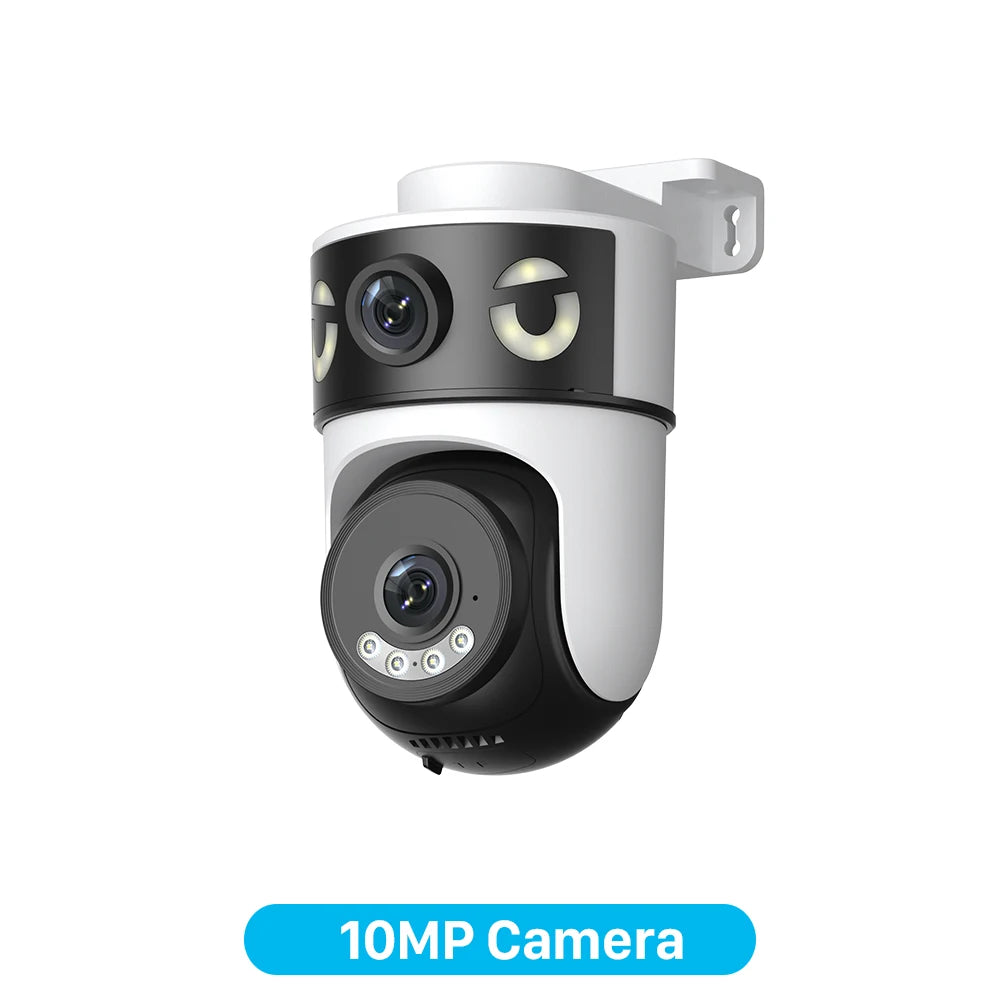 Outdoor 5K 10MP PTZ WiFi Camera Dual 2.4G+5Ghz Dual Lens 8MP 4K HD Dual Screen Auto Tracking Security Surveillance