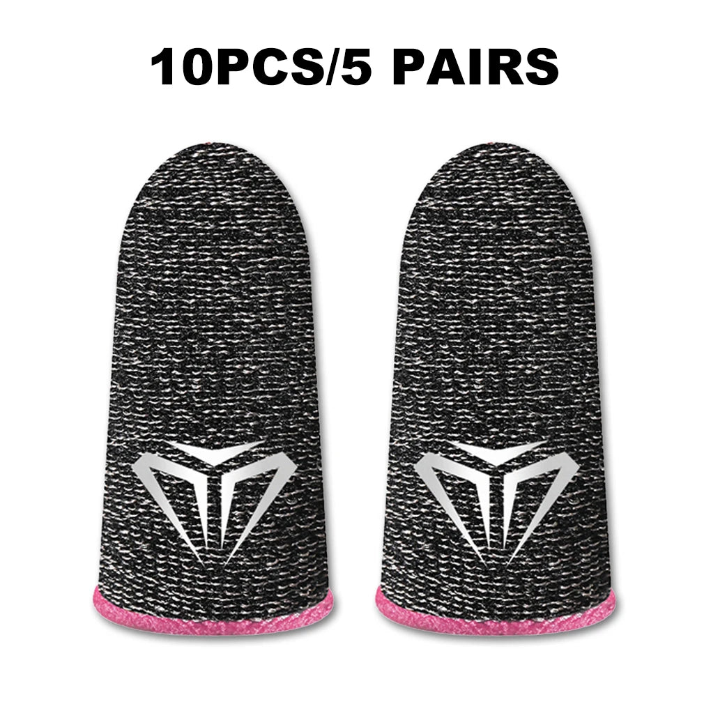 10PCS Mobile Phone Gaming Fingertip Sleeves Sweat-Proof Finger Cover Game Non-slip Touch Screen Thumb Fingertip Sleeves