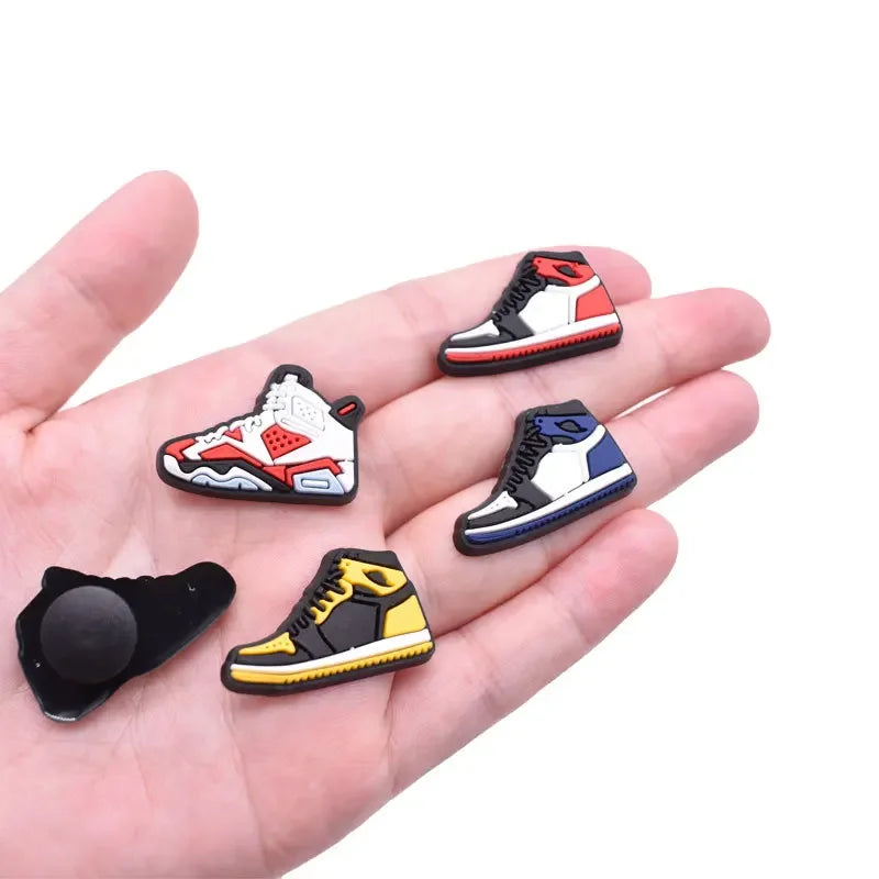 New Sneakers Collection Shoe Charms Accessories Sets for Kids Men Woman Hole Shoes Charm Cartoon Sandals Decorations Bulk 12PCS