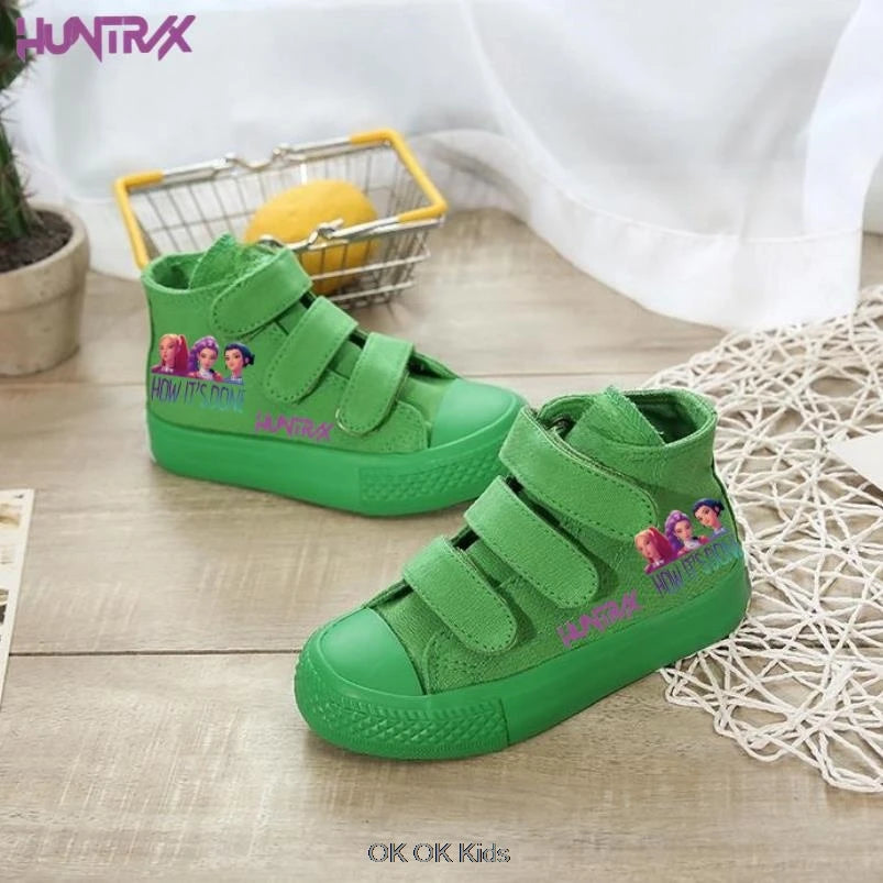 Hot KPop Demon Hunters Rumi Children's Canvas Shoes High-Top For Girl Kids Sneakers Breathable Sports Shoes Student Tennis Shoes