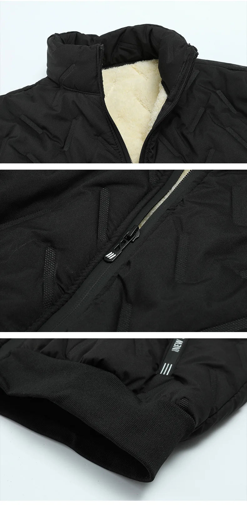 Men's Winter 1-3Pc Tracksuit Set Warm Thickened Jacket Pants Vest Matching 3pcs Fashion Casual Loose Fleece-Lined Outfit For Man