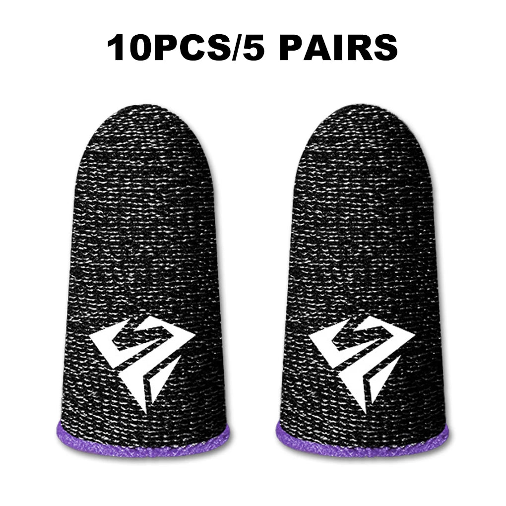 10PCS Mobile Phone Gaming Fingertip Sleeves Sweat-Proof Finger Cover Game Non-slip Touch Screen Thumb Fingertip Sleeves