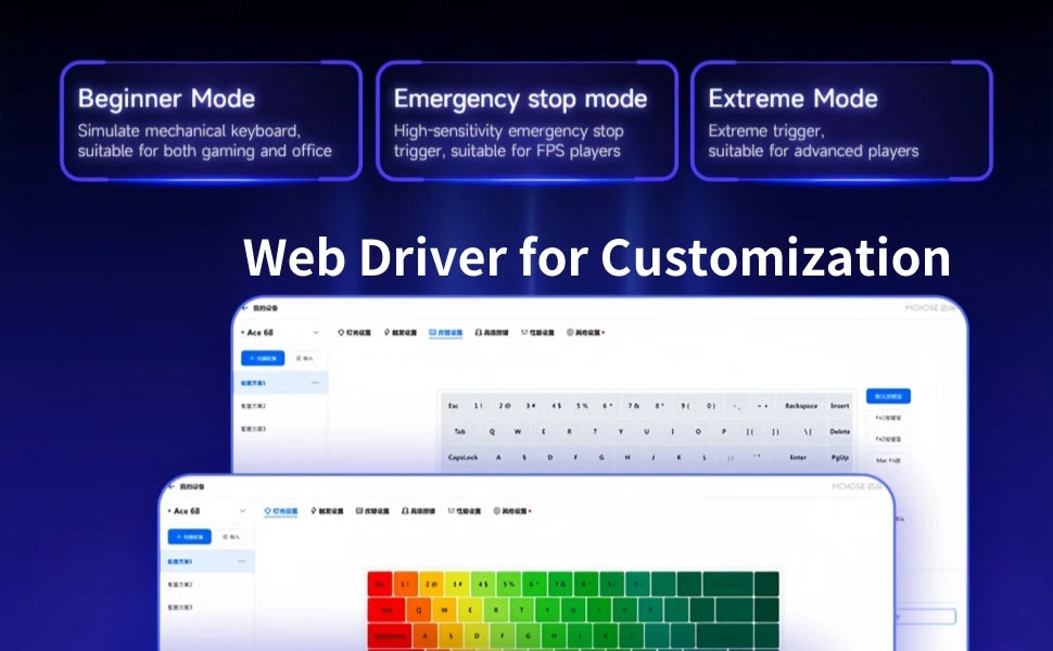 MCHOSE ACE68 Magnetic Keyboard 0.125ms 128K Sampling Rate Wired Mechanical ACE60 Pro for Gaming 0.01mm RapidTrigg 8000Hz SOCD/Rs