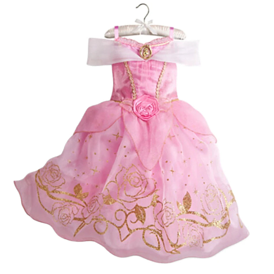 Summer Princess Costume Party Fancy Flower Vestido New 2025 Christmas Birthday Carnival Dress Up Rapunzal Belle Disguise Frock