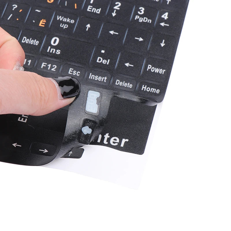 1Pc Full Size Russian Keyboard Stickers Letter Alphabet Layout Sticker Key Stickers For Laptop Desktop PC Keyboard Cover