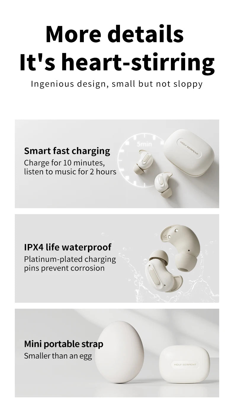 Xiaoyou In-Ear Bluetooth Headphones with Active Noise Cancellation, Specialized for Sleep