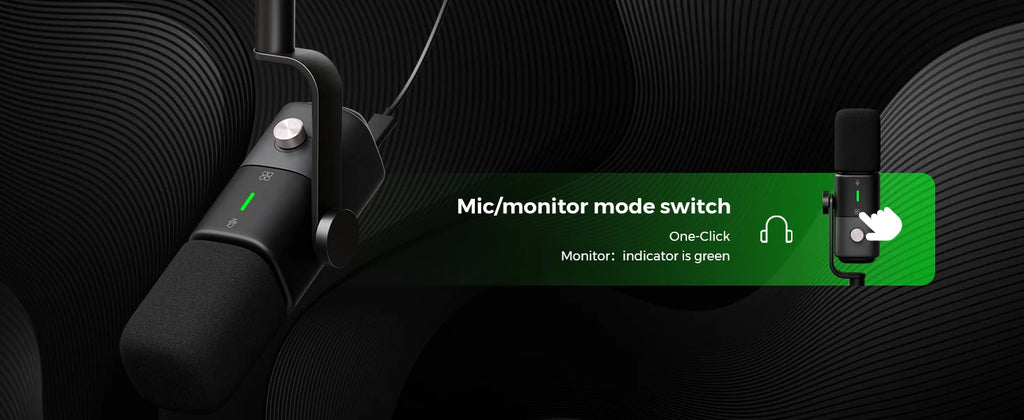 NearStream USB XLR Dynamic Microphone Boom Arm Professional PC Mic for Gaming Studio Set Podcast Recording Streaming Microphone