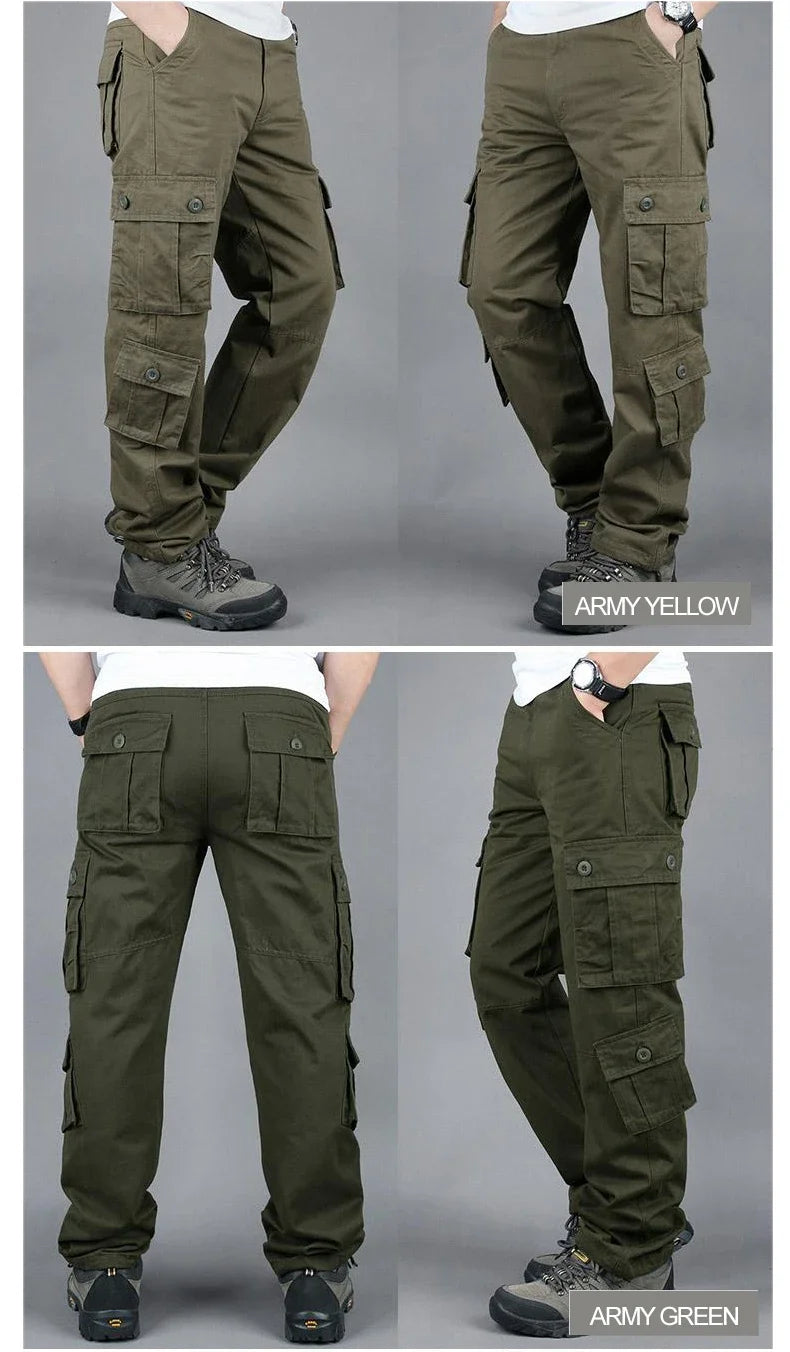 Tactical Cargo Pants Men Cotton Overalls Outdoor Work Trousers Big Size Hombre Clothing Camo Hiking Pants