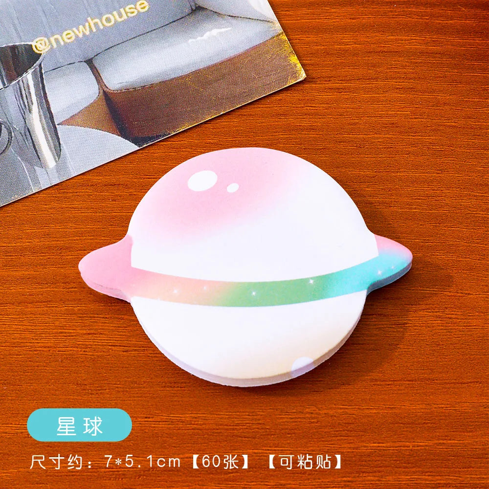 60Sheets Cartoon Gradient Memo Pads Scrapbooking Sticker School Supplies Post Sticky Notes Office Stationery