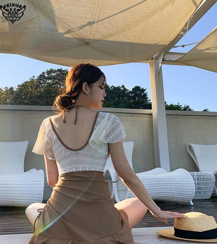 Retro Fre Sle Women's One-Piece Swimsuit Bikini for Vaion Thermal Spa Slimming Design Casual Swimwear Ort Sve Hot Spring Resort