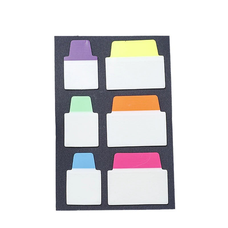 120 Pages Simple Transparent Index Stickers Color Label Stickers DIY Sticky Notes Office School Supplies