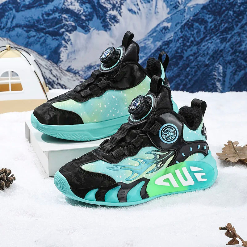 New Kids Sneakers Winter Warm Cotton Shoes for Children Casual Sports Shoes Boys Girls Anti-slippery Waterproof Tennis Trainers