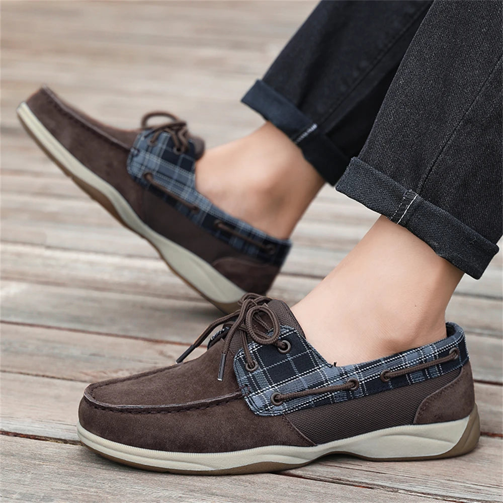 Men's Plus Size Luxury Boat Loafers - Premium PU Upper, Breathable Lining, Soft Insoles, Anti-Slip Sole, Lightweight & Comfortab