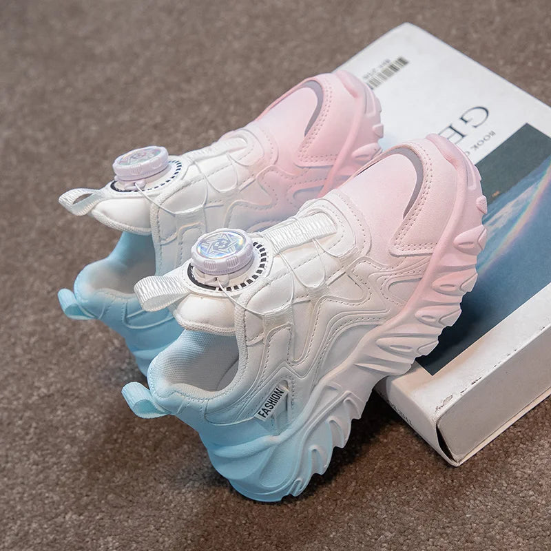 Autumn Leather Fashionable Sports and Leisure Shoes for Students, Anti Slip and Breathable Children's Shoes,Dad Shoes kids shoes