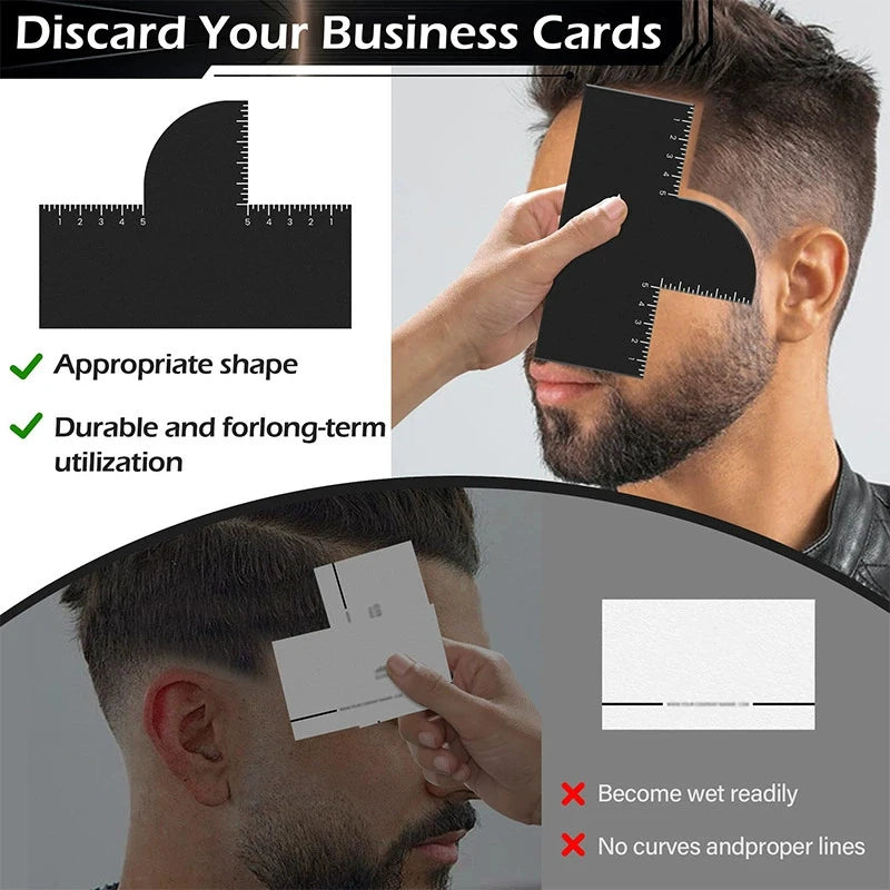 1Pcs Professional Beard Shaping Tool Hairline Enhancing Card for Precise Styling Must Have Shapers for Men Safe and Convenient