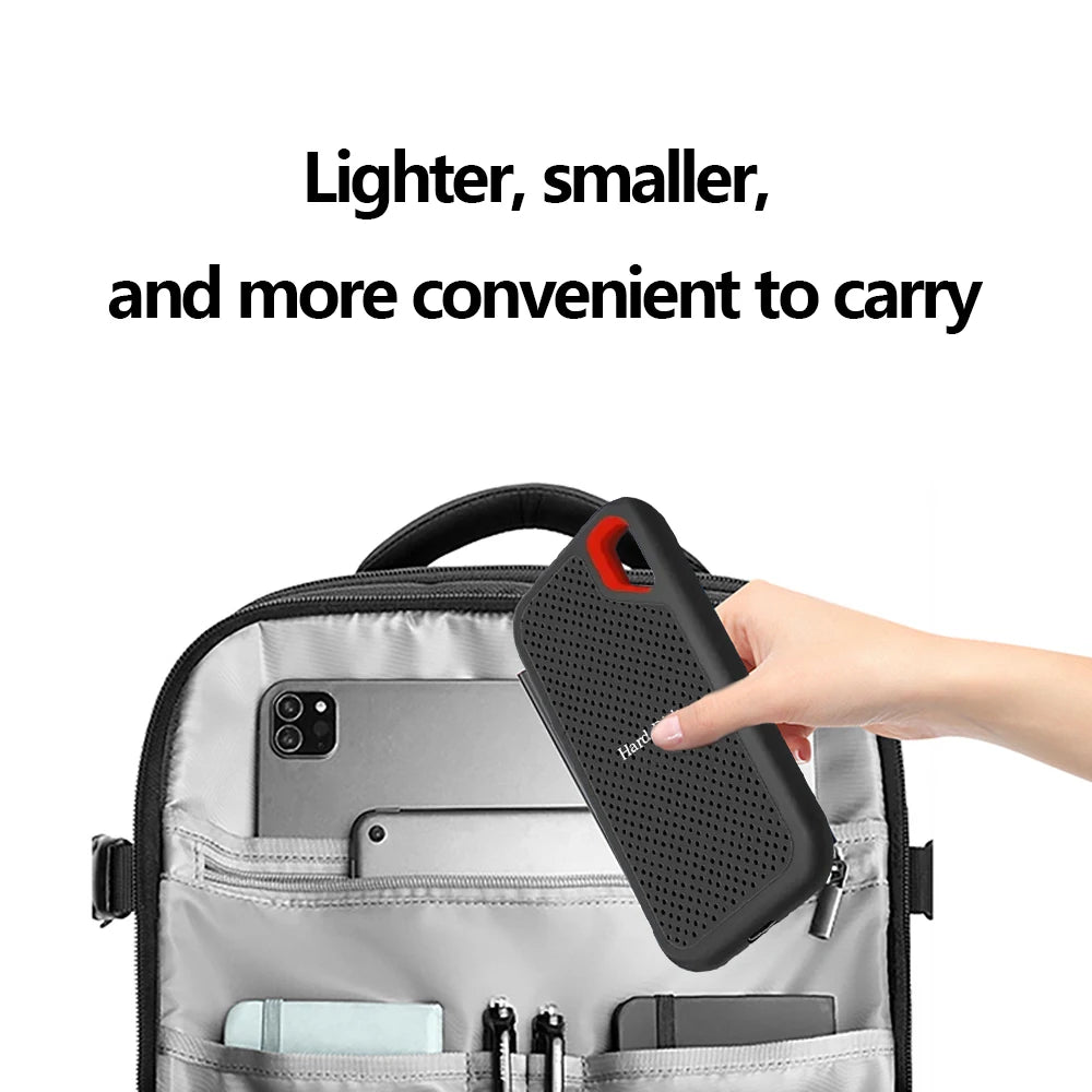 128TB Rugged External Hard Disk USB3.2 High-Speed Solid Hard Drives Portable Data Storage Drive for Laptop/PC Shock-Resistant