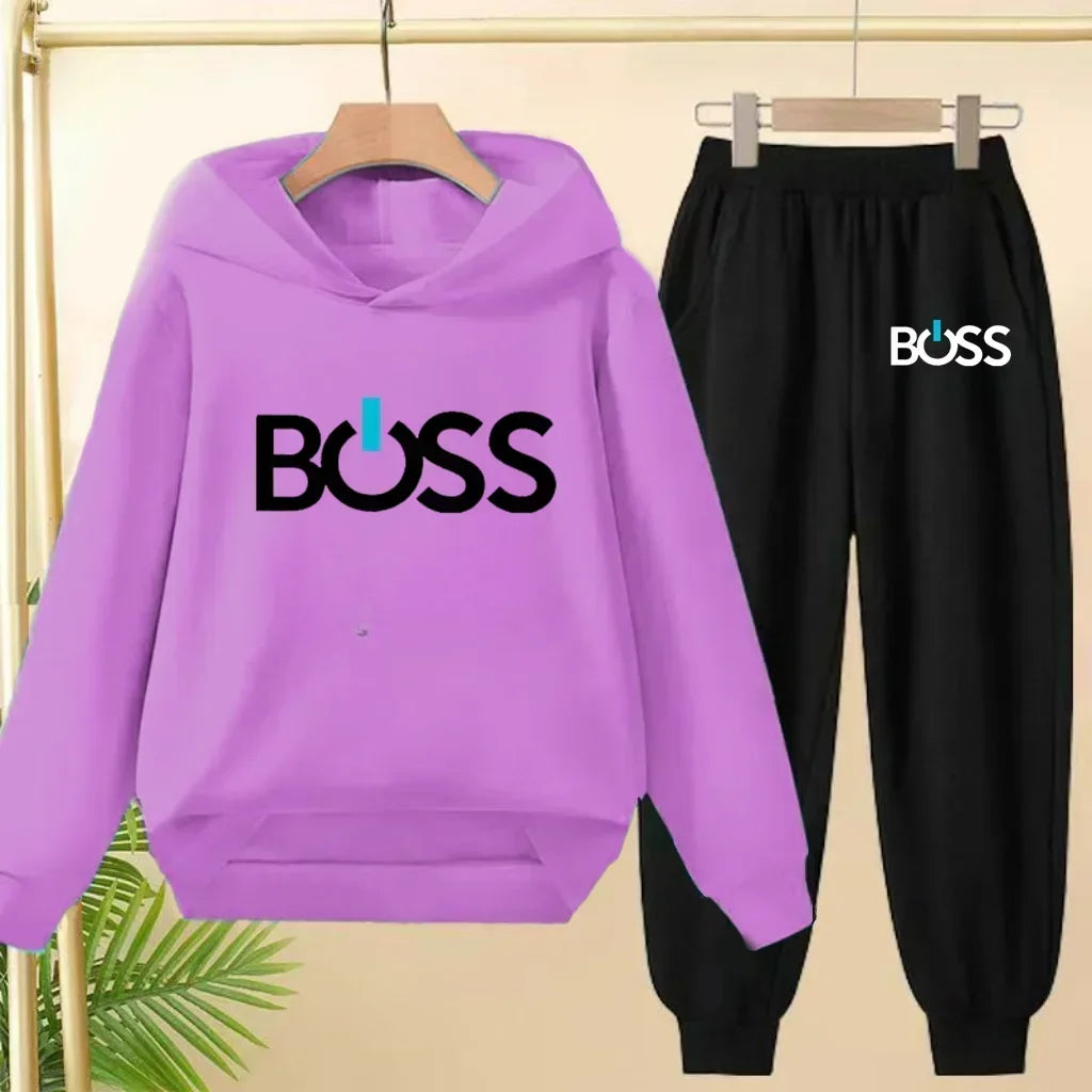 Spring Autumn Children Clothes Leisure Letter Print 2pcs Hoodie+Pants Tracksuits 3-13 Years Boys Girls Outfits Streetwears