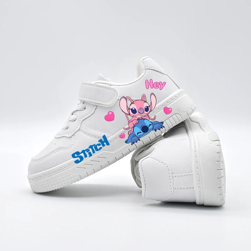 Children's Disney Casual Shoes Kids Fashion Design Stitch Print Sport Shoes Boys Girls Anti-slip Outdoor Breathable Sneakers