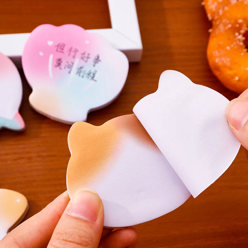 60Sheets Cartoon Gradient Memo Pads Scrapbooking Sticker School Supplies Post Sticky Notes Office Stationery