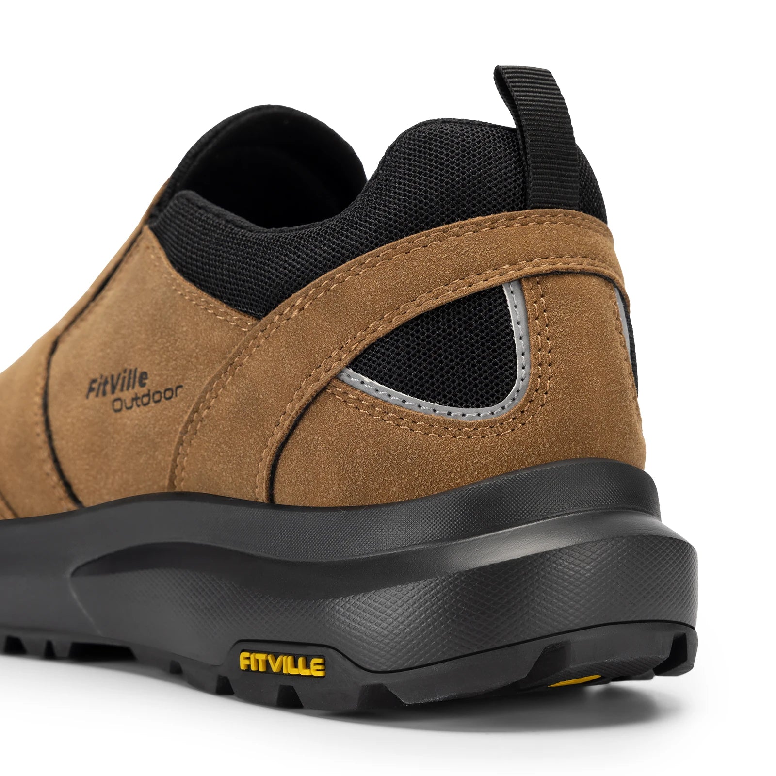 FitVille Men's Shoes Wide Hiking Comfortable  Slip on Loafers Go Walking and Trekking Trails  Sneakers with Arch Support