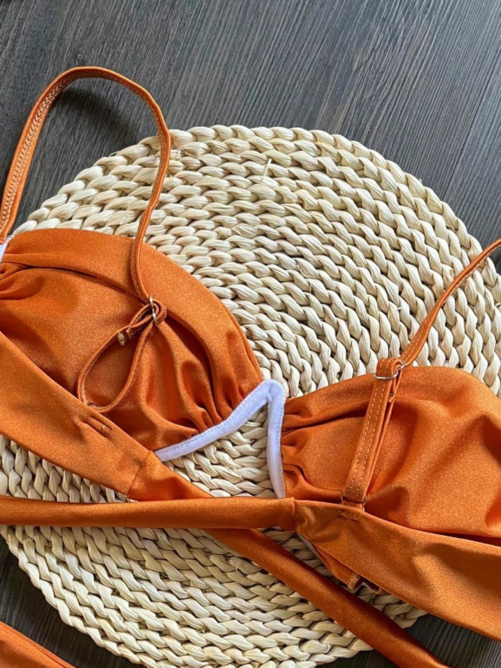 Sexy 3D Flower Bikini Set 2025 Women Black White V Wire Underwired Micro Mini Swimsuit Beach Bathing Suit Pleate Thong Swimwear