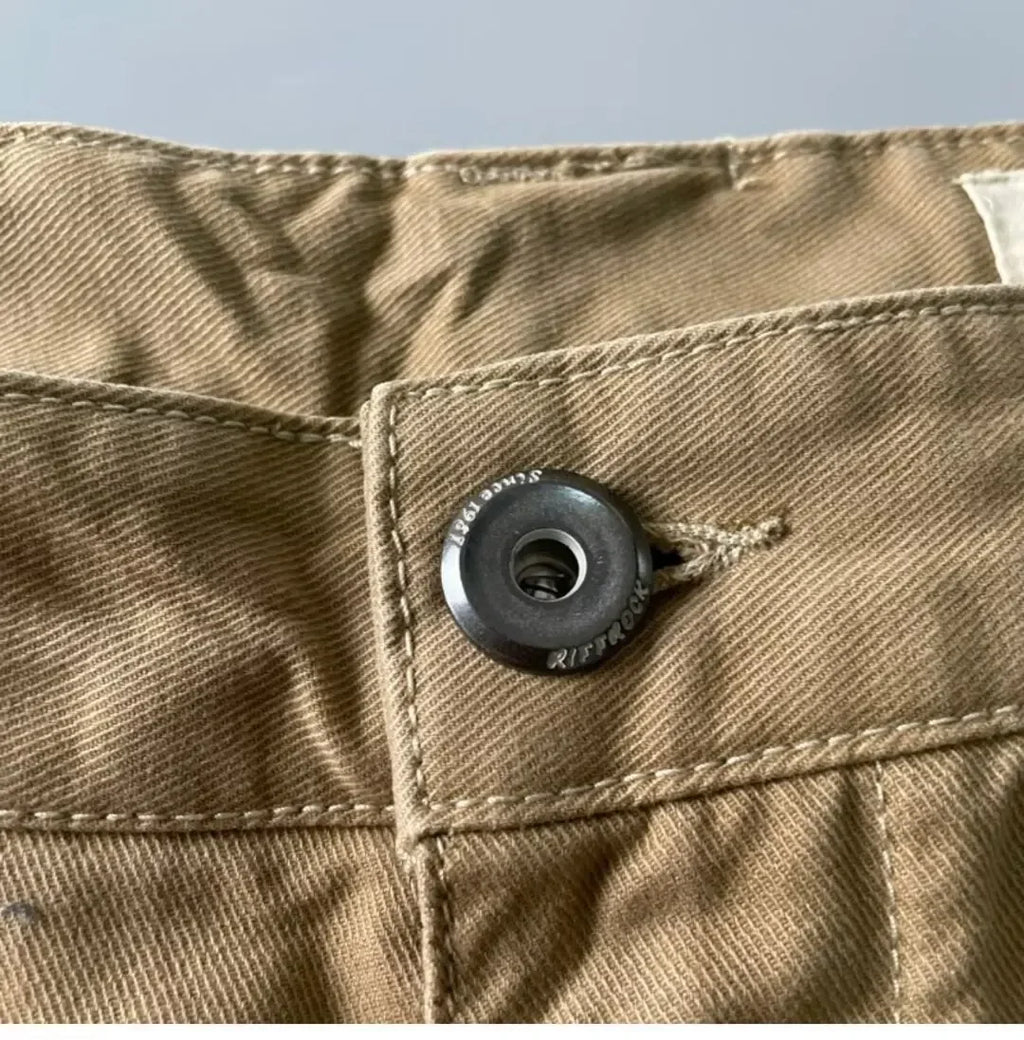 American Style Pure Cotton Heavy Duty Cargo Pants for Men Anti-Dirt Anti-Wear Loose Straight Leg Casual Pants Footwear