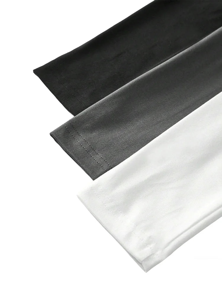 Women's solid-color long-sleeved T-shirt - Polyester knitted fabric, round neck, regular fit, fall-winter style