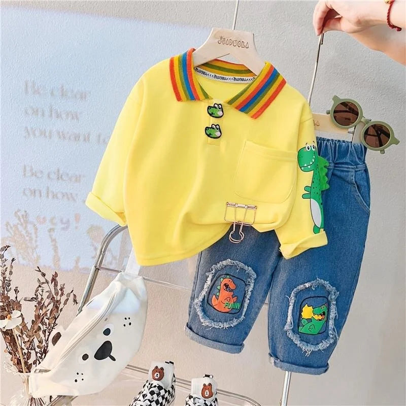 New Autumn Baby Girls Clothes Children Outfits Toddler Boys Fashion T-Shirt Pants 2Pcs/Set Infant Casual Costume Kids Tracksuits