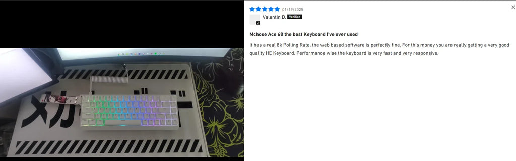 MCHOSE ACE68 Magnetic Keyboard 0.125ms 128K Sampling Rate Wired Mechanical ACE60 Pro for Gaming 0.01mm RapidTrigg 8000Hz SOCD/Rs