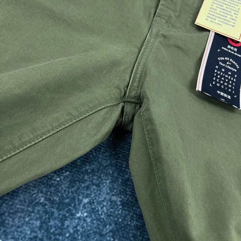 Heavy cotton straight leg casual pants men's American vintage to do old washed cargo pants