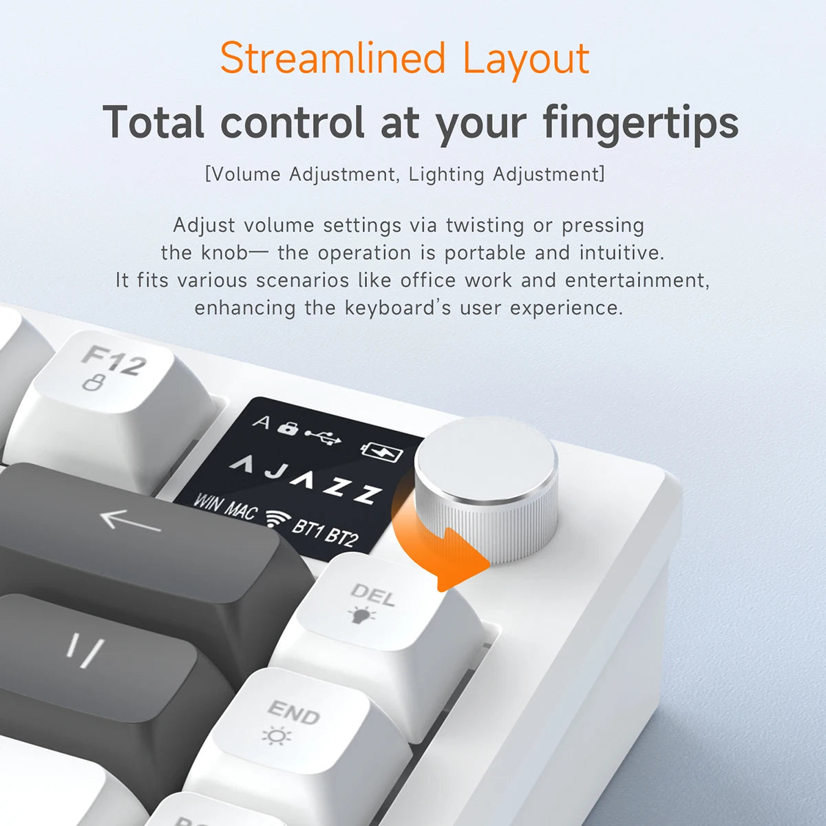 AJAZZ AF82 Office Low Profile Keyboard RGB Wired/Wireless Gaming Keyboard 75% Layout 82 keys 4000mAh Battery for Win/Mac