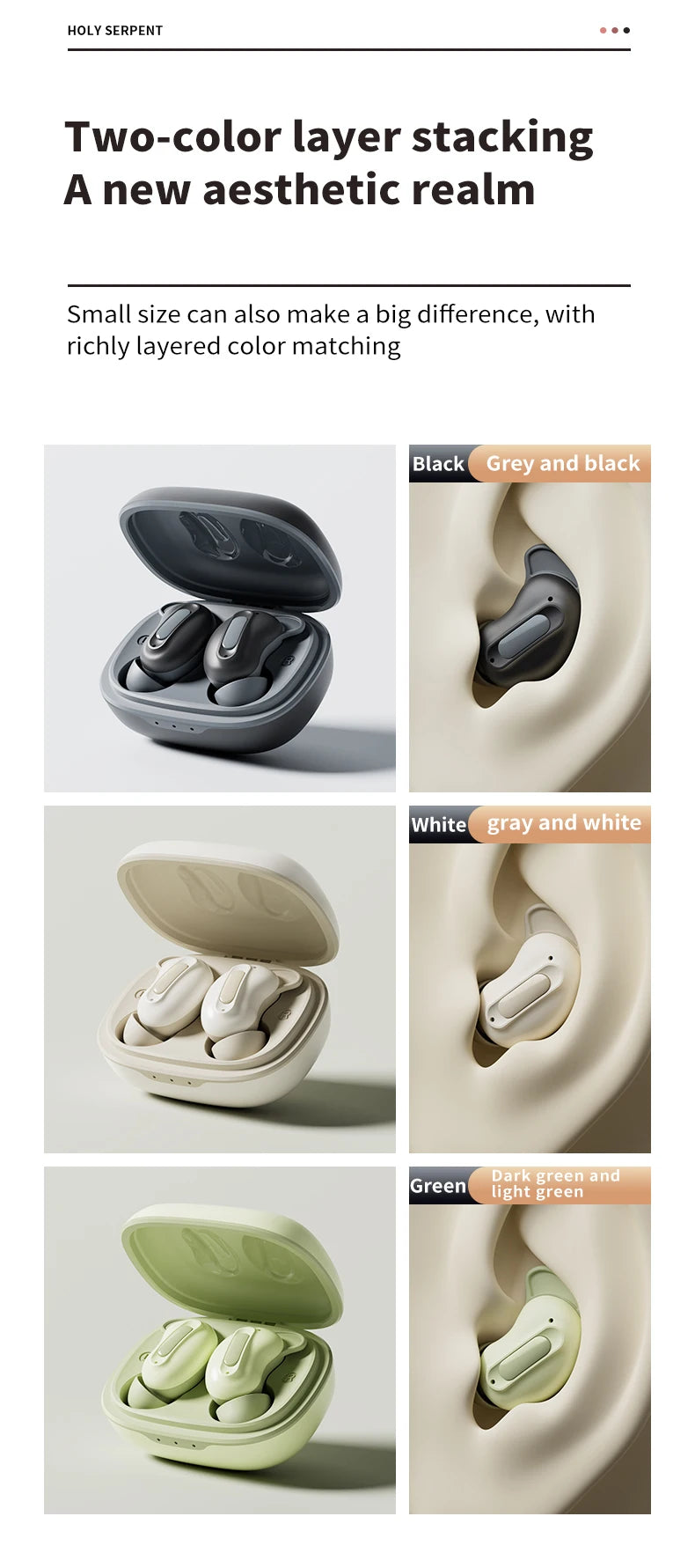 Xiaoyou In-Ear Bluetooth Headphones with Active Noise Cancellation, Specialized for Sleep