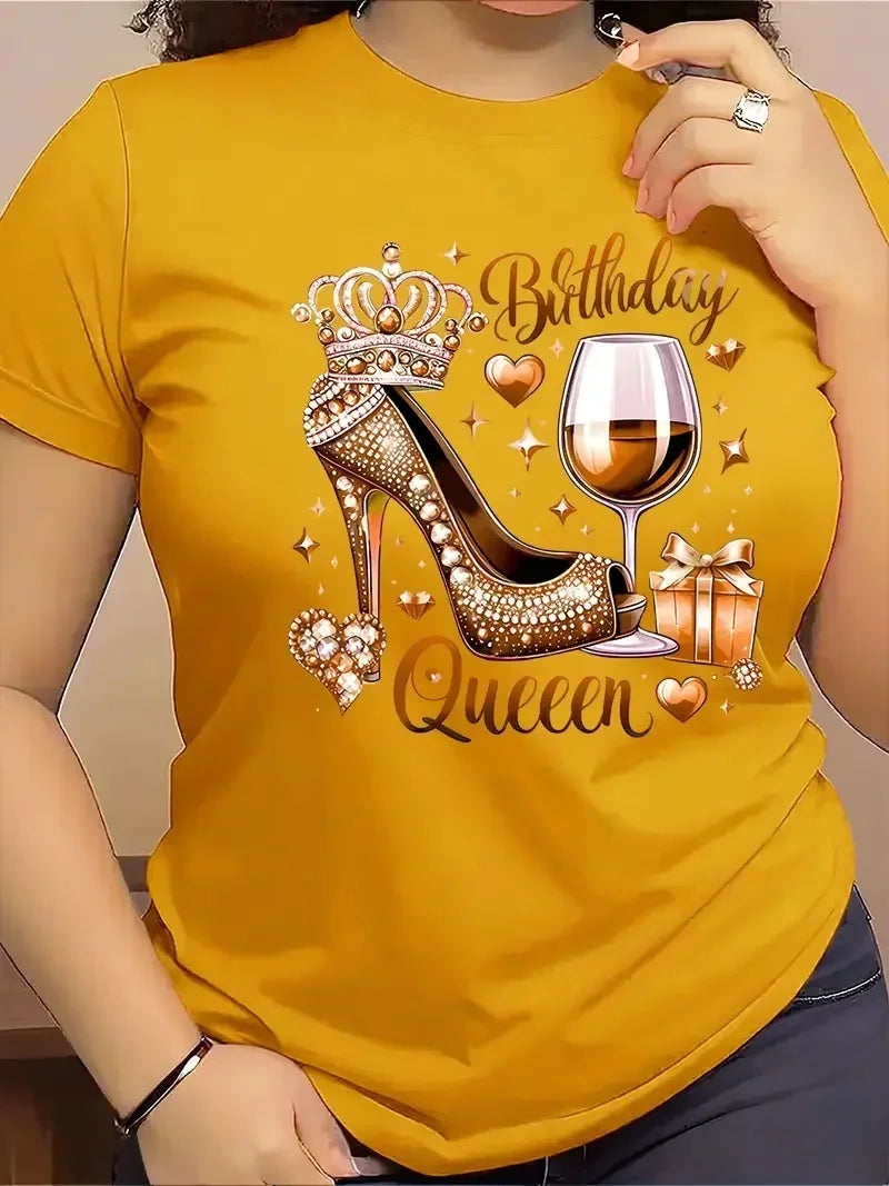 Women's 3D Graphic Print T-Shirt Casual Short Sleeve Crew Neck Top, Ideal for Birthday or Friend Gift for Outdoor Daily Sports