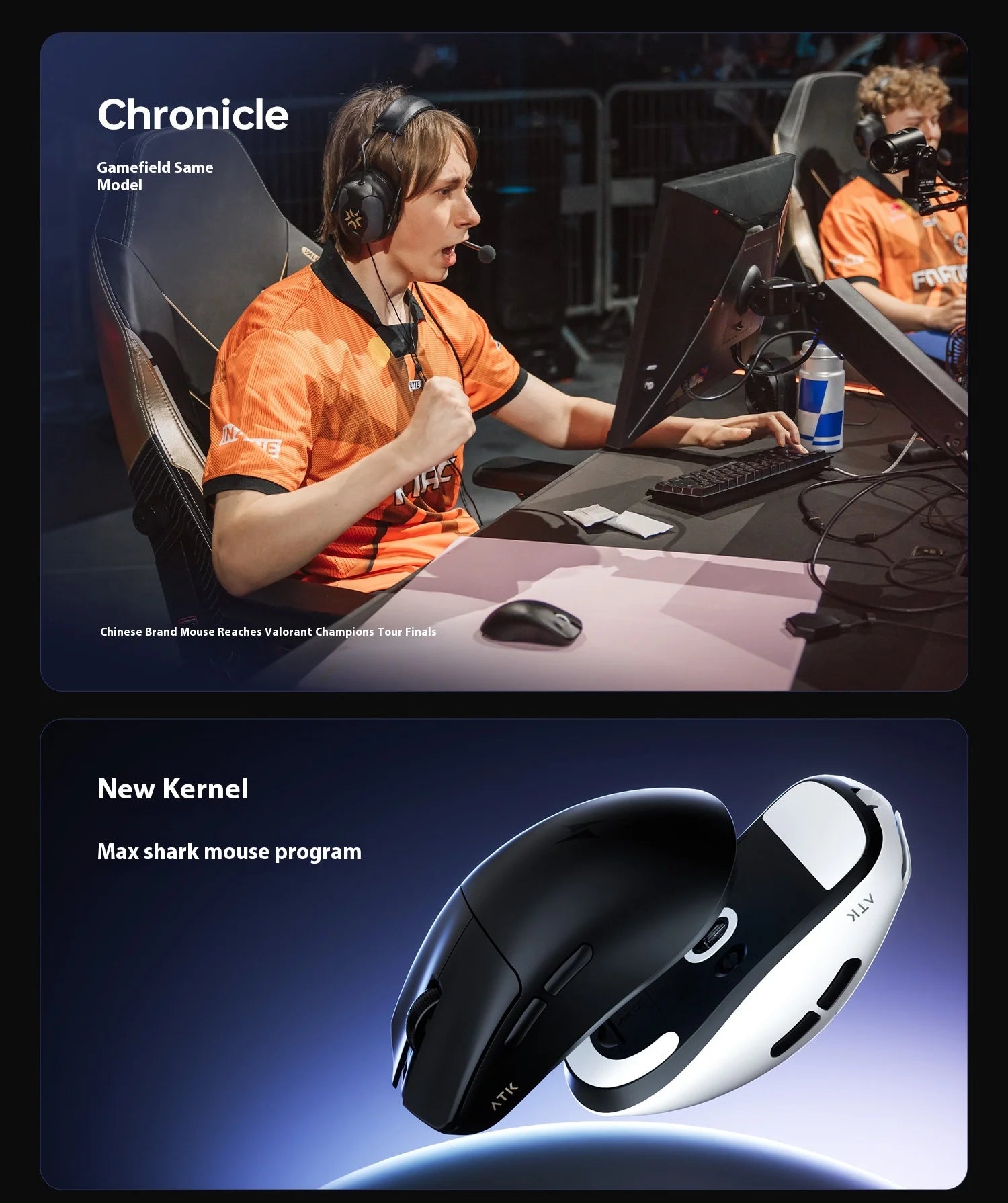 ATK F1 V2 Ultra MAX Gaming Mouse Wireless Tri-mode PAW3950 Double 8k Lightweight Ergonomics Esports Mouse Custom PC Accessory