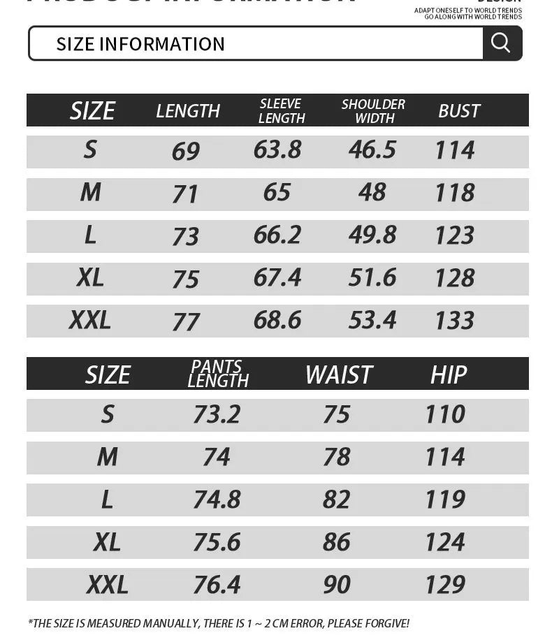 Men's Sports 2pcs Tracksuit Set Autumn Winter Long Sleeve Zip-Up Hoodie Jacket Tracksuit Fashion Casual Loose Workout Outfit