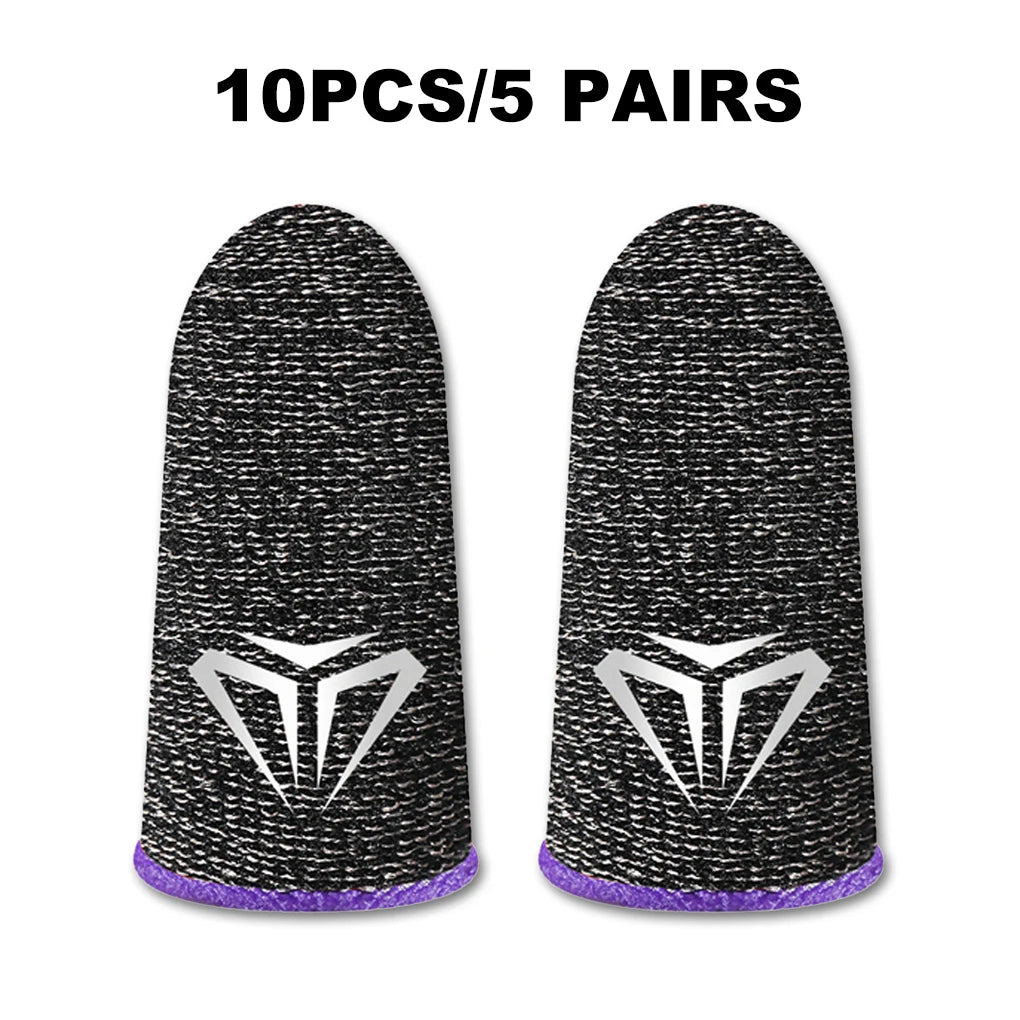 10PCS Mobile Phone Gaming Fingertip Sleeves Sweat-Proof Finger Cover Game Non-slip Touch Screen Thumb Fingertip Sleeves