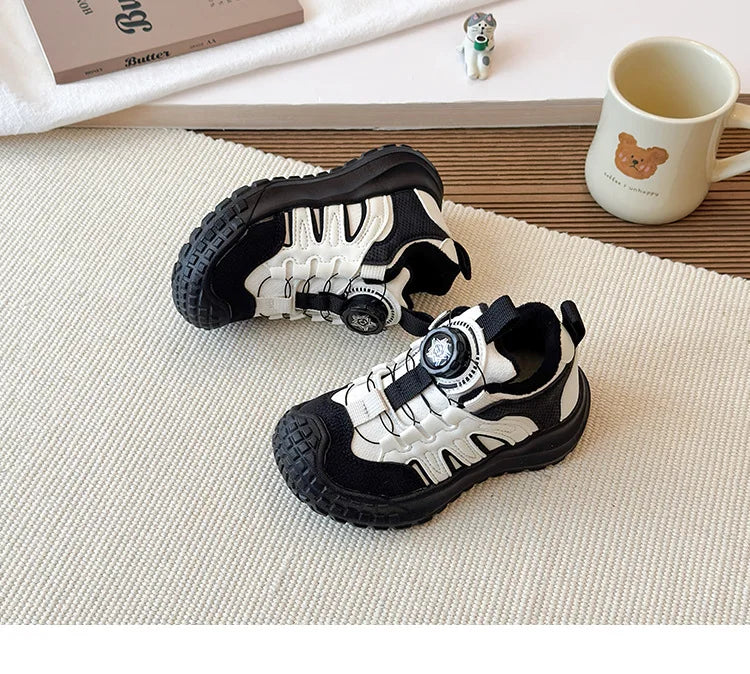 Children's Casual Cotton Shoes 2025 Autumn Winter New Boys Girls Retro Sports Shoes Kids Non-Slip Warm Plush Fashion Sneakers