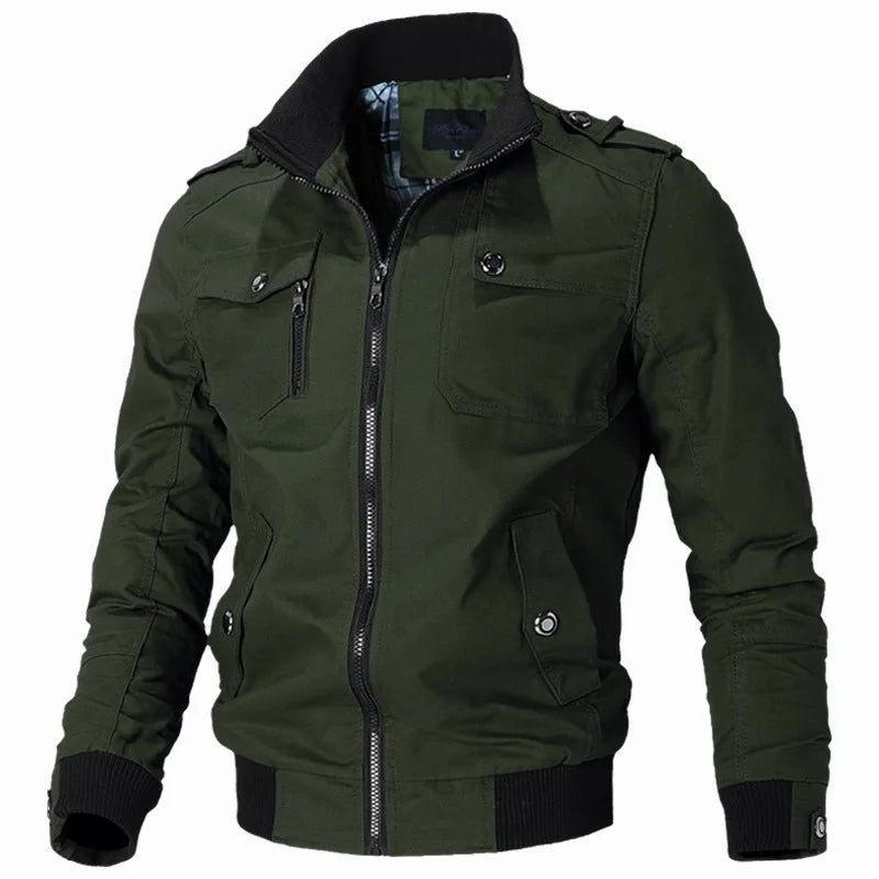 Tactical Military Jackets Men Spring Autumn Winter Pilot Jackets Army Cotton Coat Fashion Casual Cargo Slim Fit Clothes Hiking